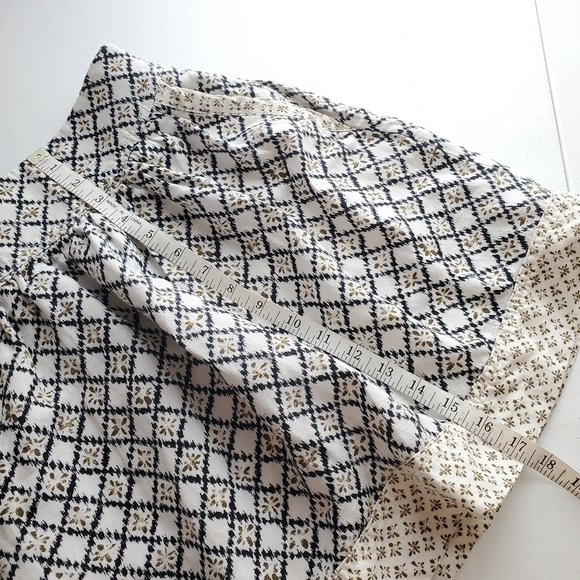 Ann Taylor Loft 00 Mini Skirt Blue & White Cottagecore Boho‎ pockets - Picture 7 of 8